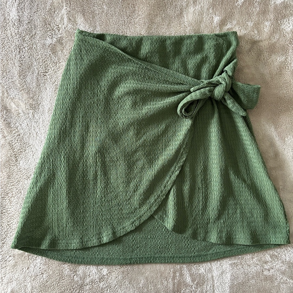 Green Wrap Skirt